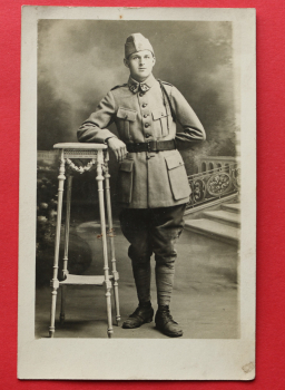 Foto Ansichtskarte AK Französischer Soldat 1914-1918 Regiment 29 Portrait Uniform Frankreich France 1. Weltkrieg